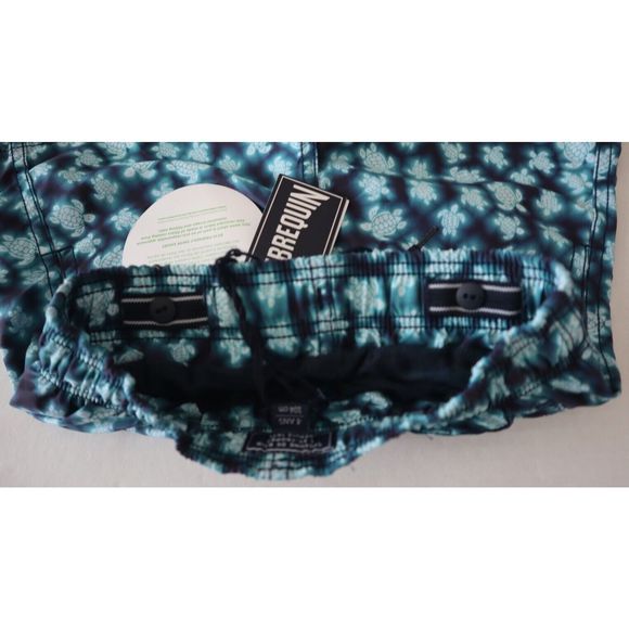 Vilebrequin JIMH2B40 Boy's Sz 4 Blue Marine Hazy Turtle Print Swim Trunks - Picture 7 of 10